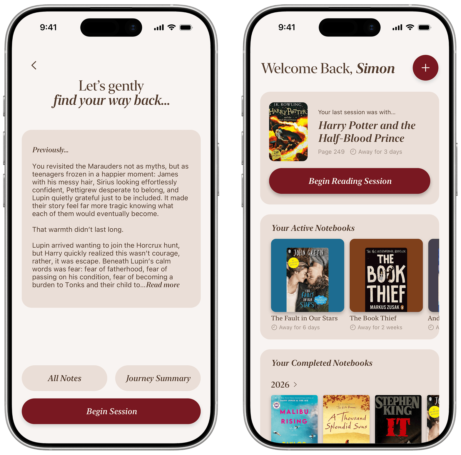 Jared reading companion screens on two iPhones